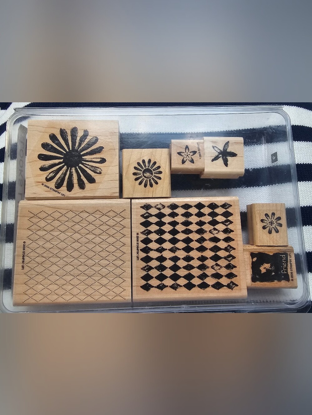 Stampin' Up! "Looks Like Spring" Floral and Geometric Wood Stamp Set